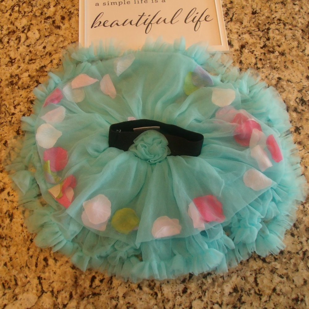 Jelly Bean Flower Petals Tulle Skirt